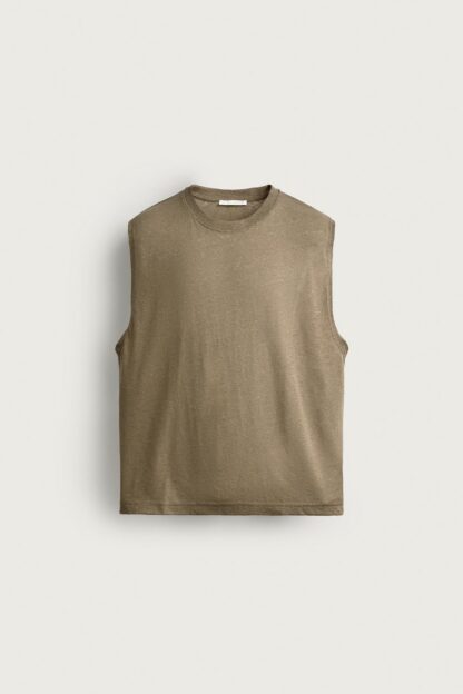 RELAXED FIT PAMUKLU KETEN ATLET