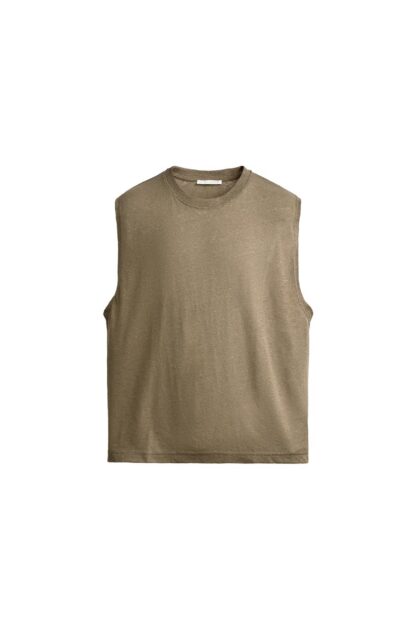 RELAXED FIT PAMUKLU KETEN ATLET