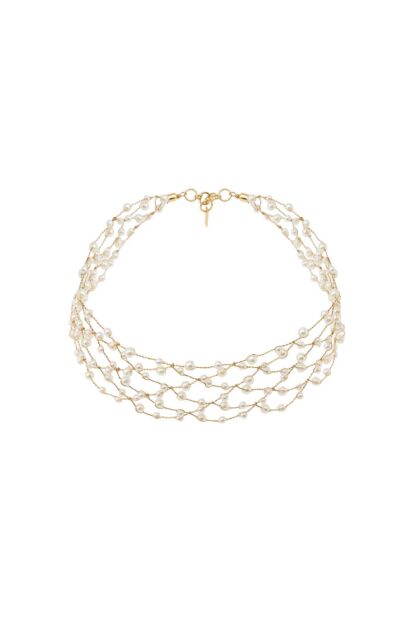 BONCUKLU METALİK İPLİ CHOKER KOLYE