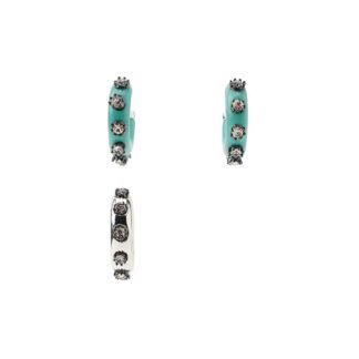PARLAK TAŞLI HALKA VE EAR CUFF KÜPE SETİ