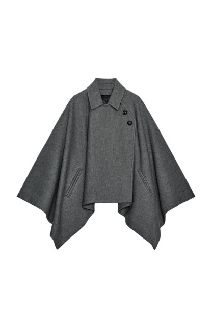 YÜN KARIŞIMLI PELERİN ZW COLLECTION LIMITED EDITION