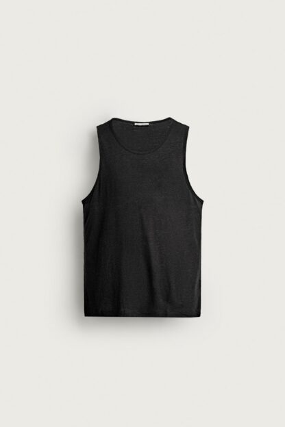 RELAXED FIT VİSKOZ-KETEN ATLET