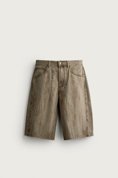 BASKILI YIKAMA DENIM JORTS