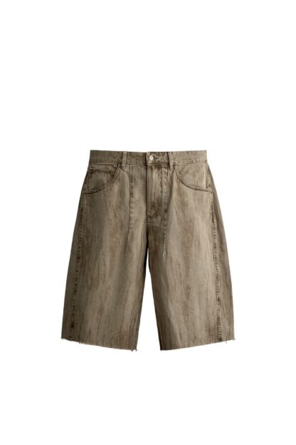 BASKILI YIKAMA DENIM JORTS