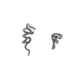 PARLAK TAŞLI 2'Lİ EAR CUFF KÜPE SETİ
