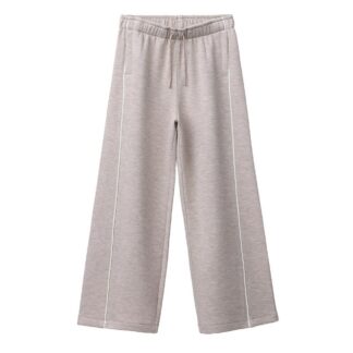 KONTRAST ŞERİTLİ GENİŞ PAÇA SPOR PANTOLONU