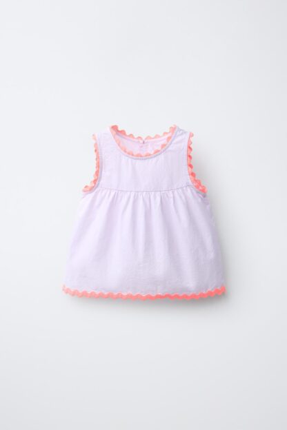 KONTRAST KIVRIMLI POPLİN ÜST CASA LAWA X ZARA KIDS