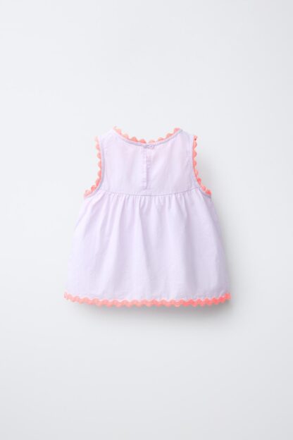 KONTRAST KIVRIMLI POPLİN ÜST CASA LAWA X ZARA KIDS