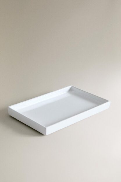 BEYAZ SERAMİK BANYO TEPSİSİ